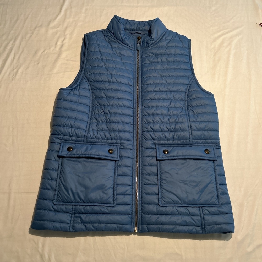 Vineyard Vines Women's Puffer pocket vest Size small, Medium blue